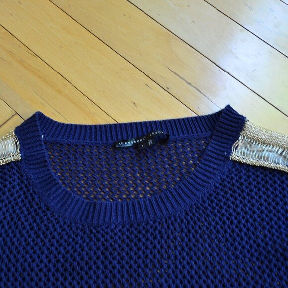 Theyskens' Theory Mesh Sweater Size S Fits XS Vintage - Picture 3 of 13